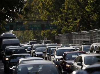 El mapa de la congestión vehicular en Santiago
