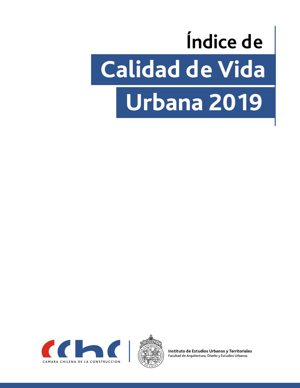 Publicación Índice de Calidad de Vida Urbana 2019