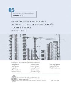 Observaciones y propuestas al proyecto de Ley de Integración Social y Urbana