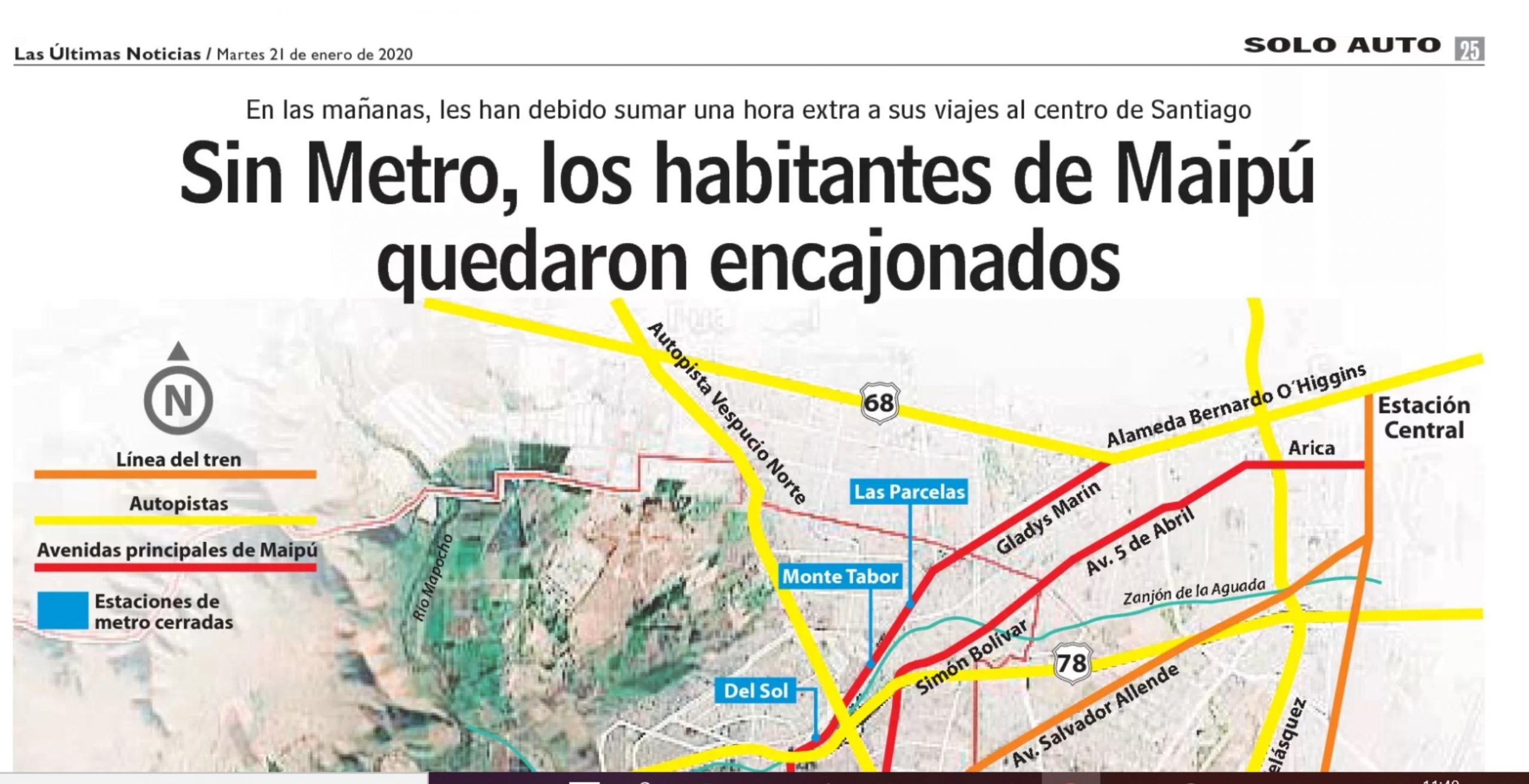 LUN: ¿Cómo se las arreglan los habitantes de Maipú desde el cierre del Metro?