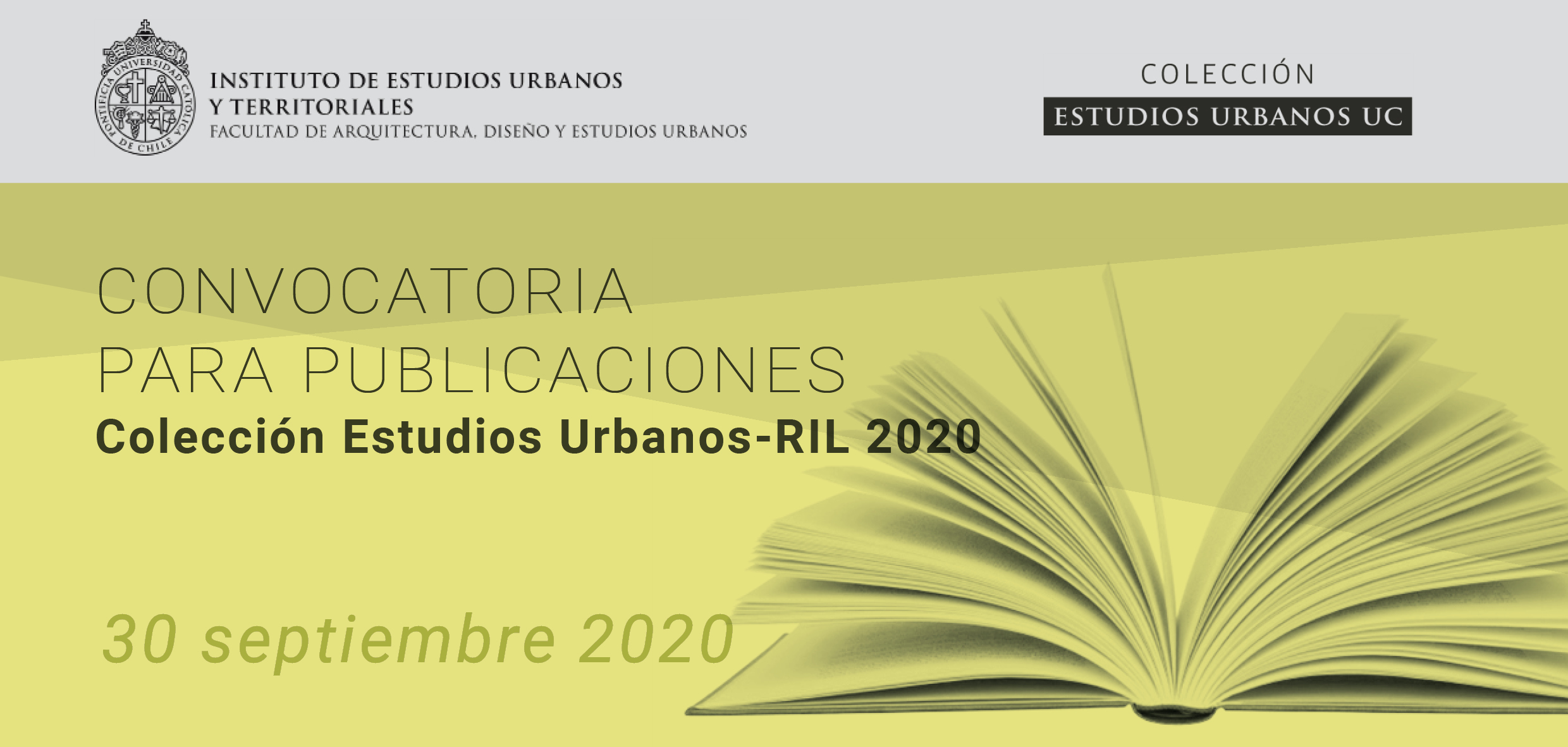 Convocatoria para publicaciones Colección Estudios Urbanos-RIL 2020