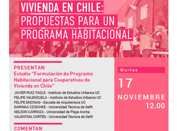 Seminario virtual Cooperativas de vivienda en Chile: propuestas para un programa habitacional