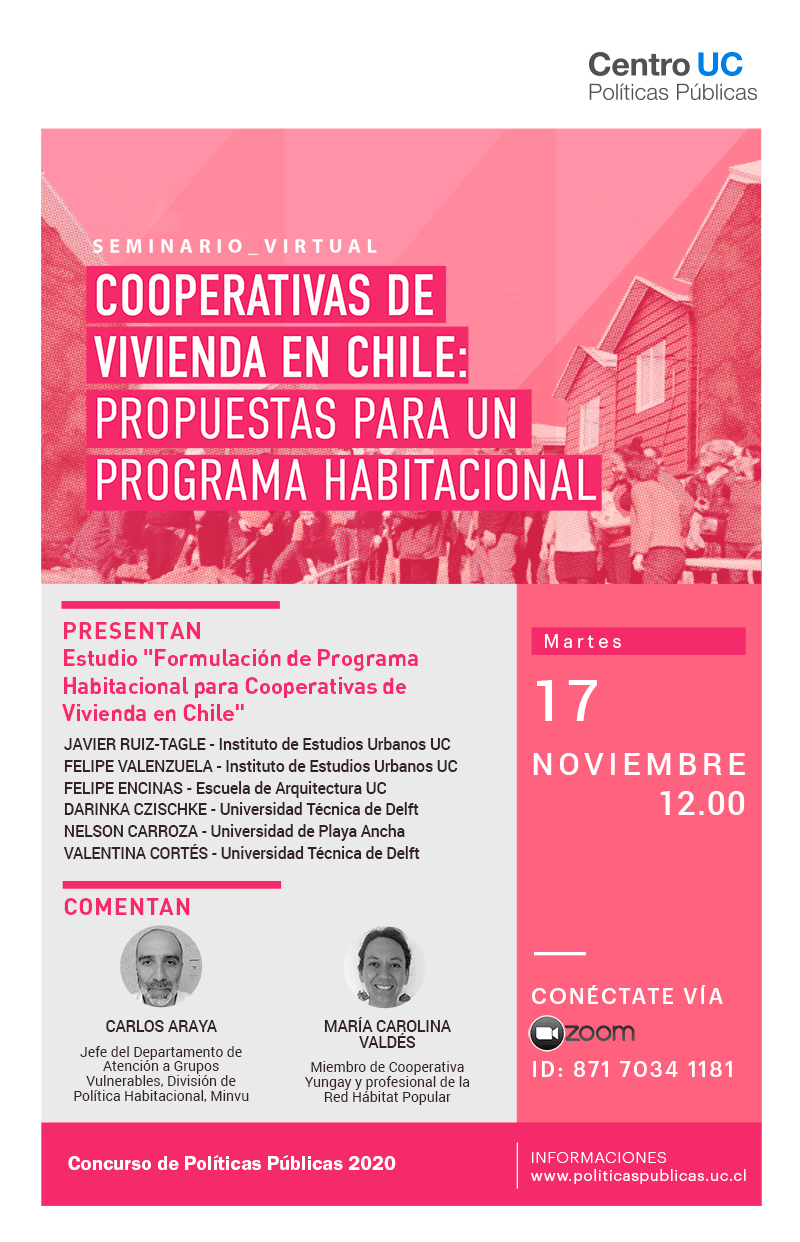 Seminario virtual Cooperativas de vivienda en Chile: propuestas para un programa habitacional