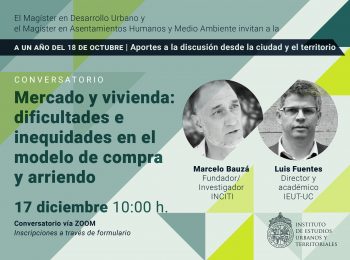 Conversatorio | Mercado y vivienda: dificultades e inequidades en el modelo de compra  y arriendo