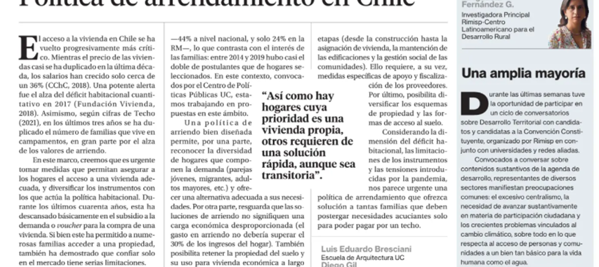 Política de Arriendo en Chile, Instituto de Estudios Urbanos y Territoriales UC