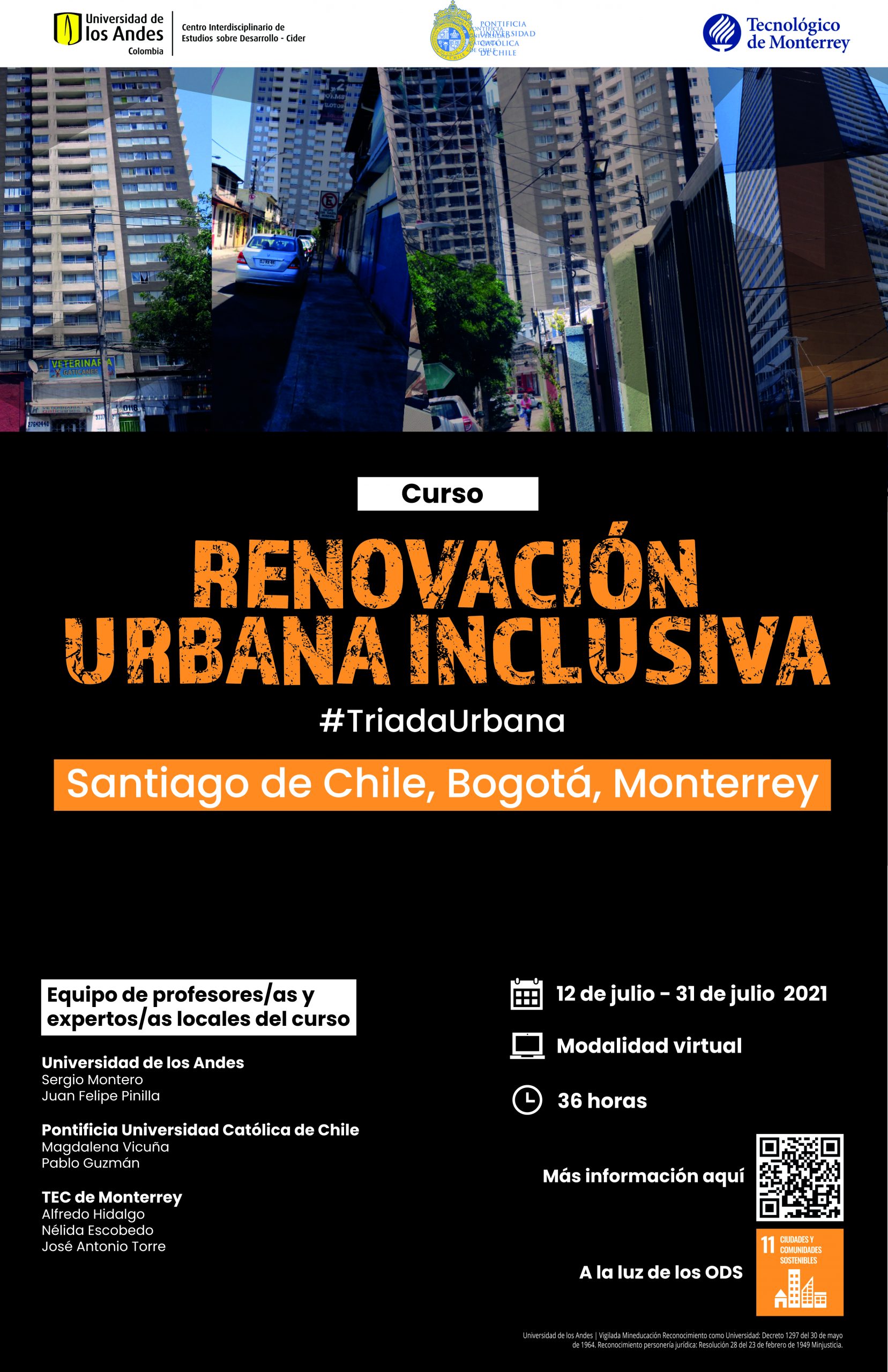 Triada Urbana realizará curso de postgrado simultáneo para Chile, Colombia y México