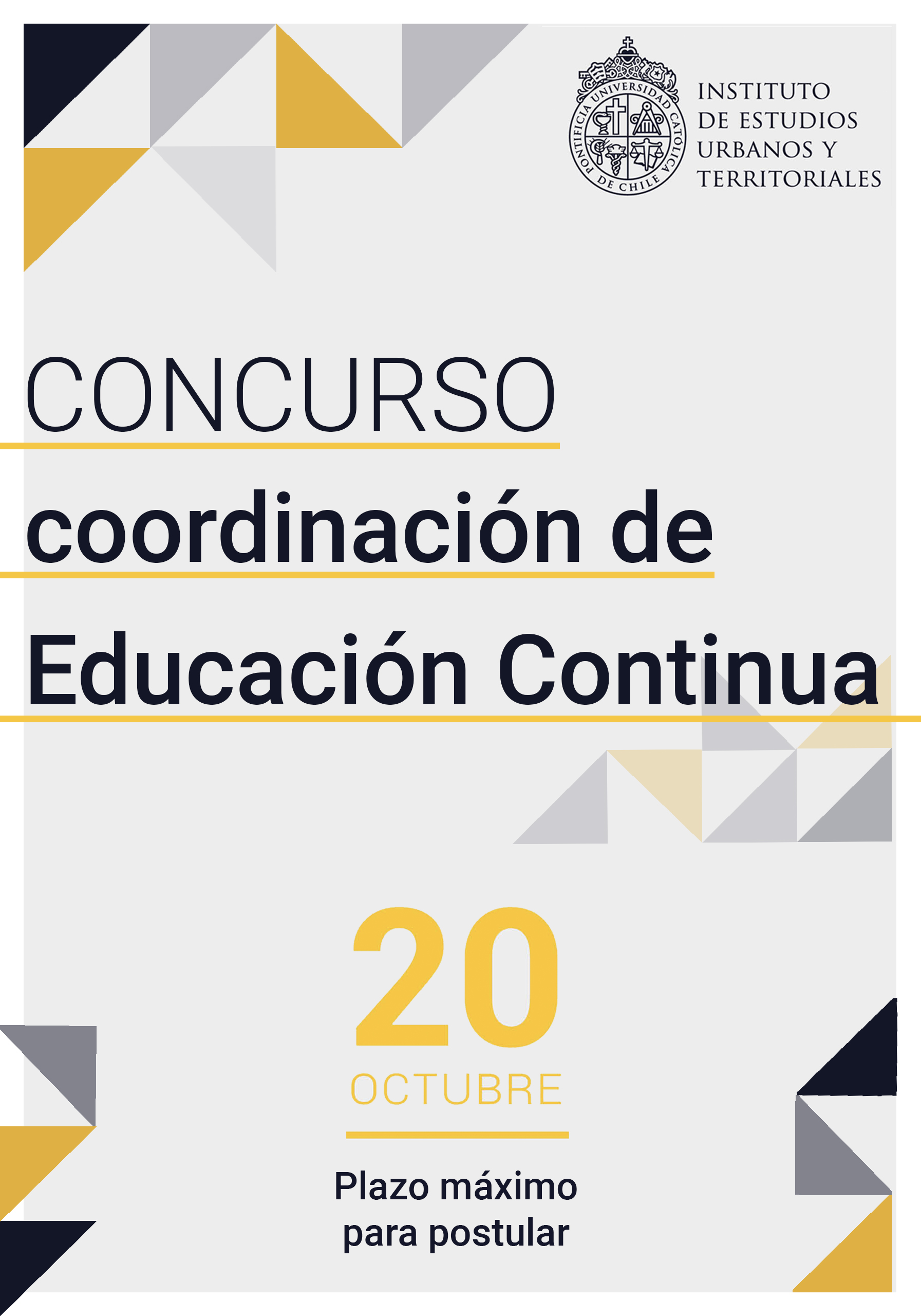 CONVOCATORIA | Concurso Coordinación Educación Continua IEUT