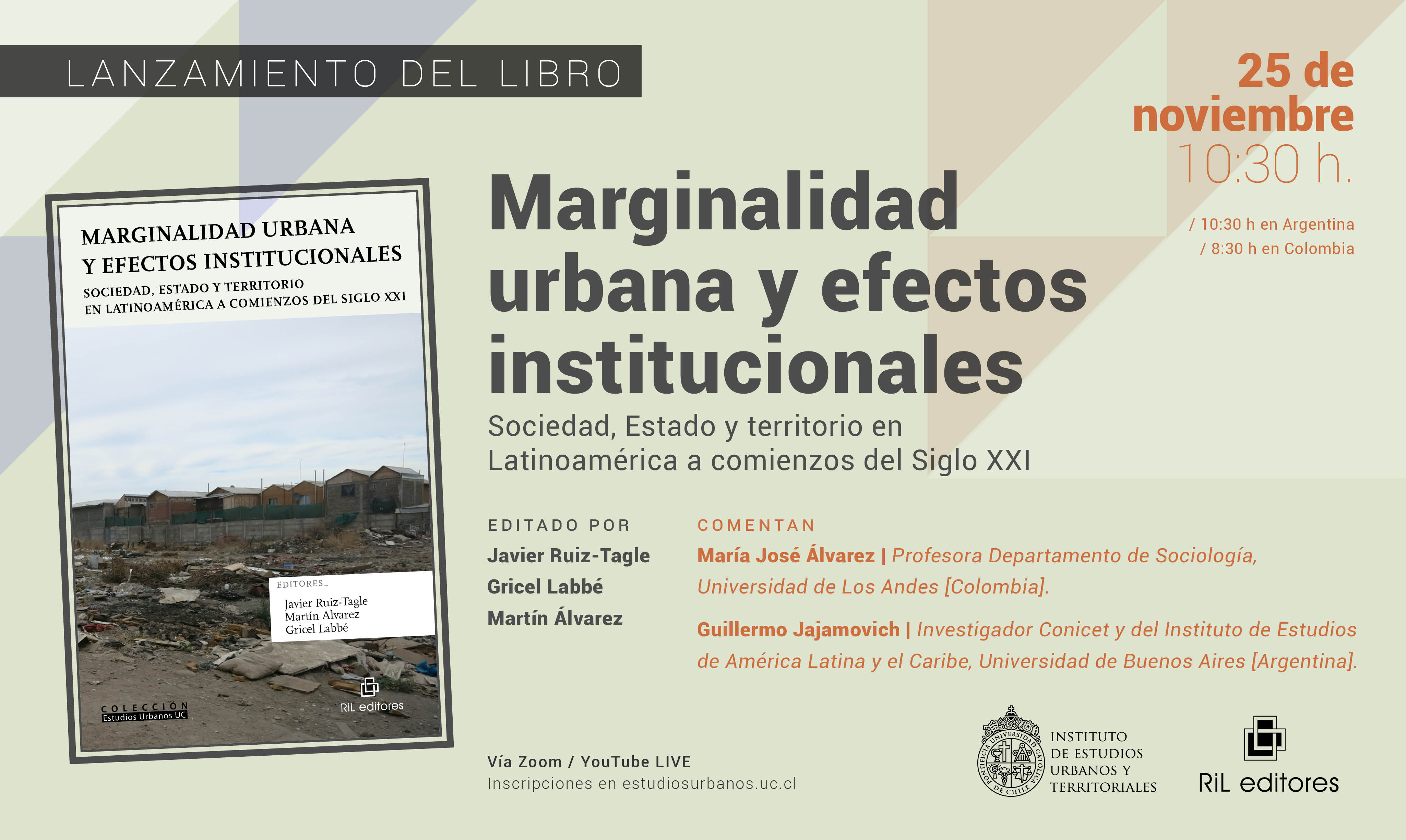 Lanzamiento del libro | Marginalidad urbana y efectos institucionales