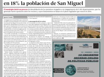 La Tercera: Construcción de 23 torres elevaría en 18% la población de San Miguel
