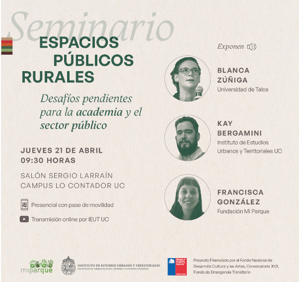 Seminario «Espacios Públicos Rurales, desafíos para la academia y el sector público»