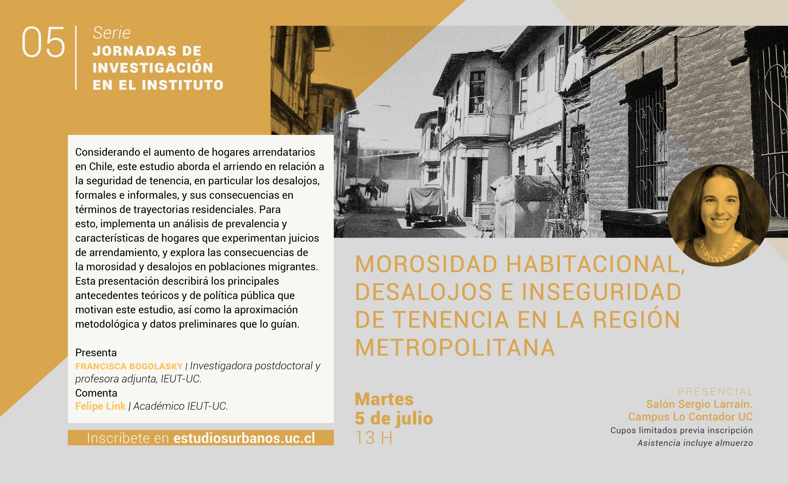 Jornada de investigación | 05 | Morosidad habitacional, desalojos e inseguridad de tenencia en la Región Metropolitana