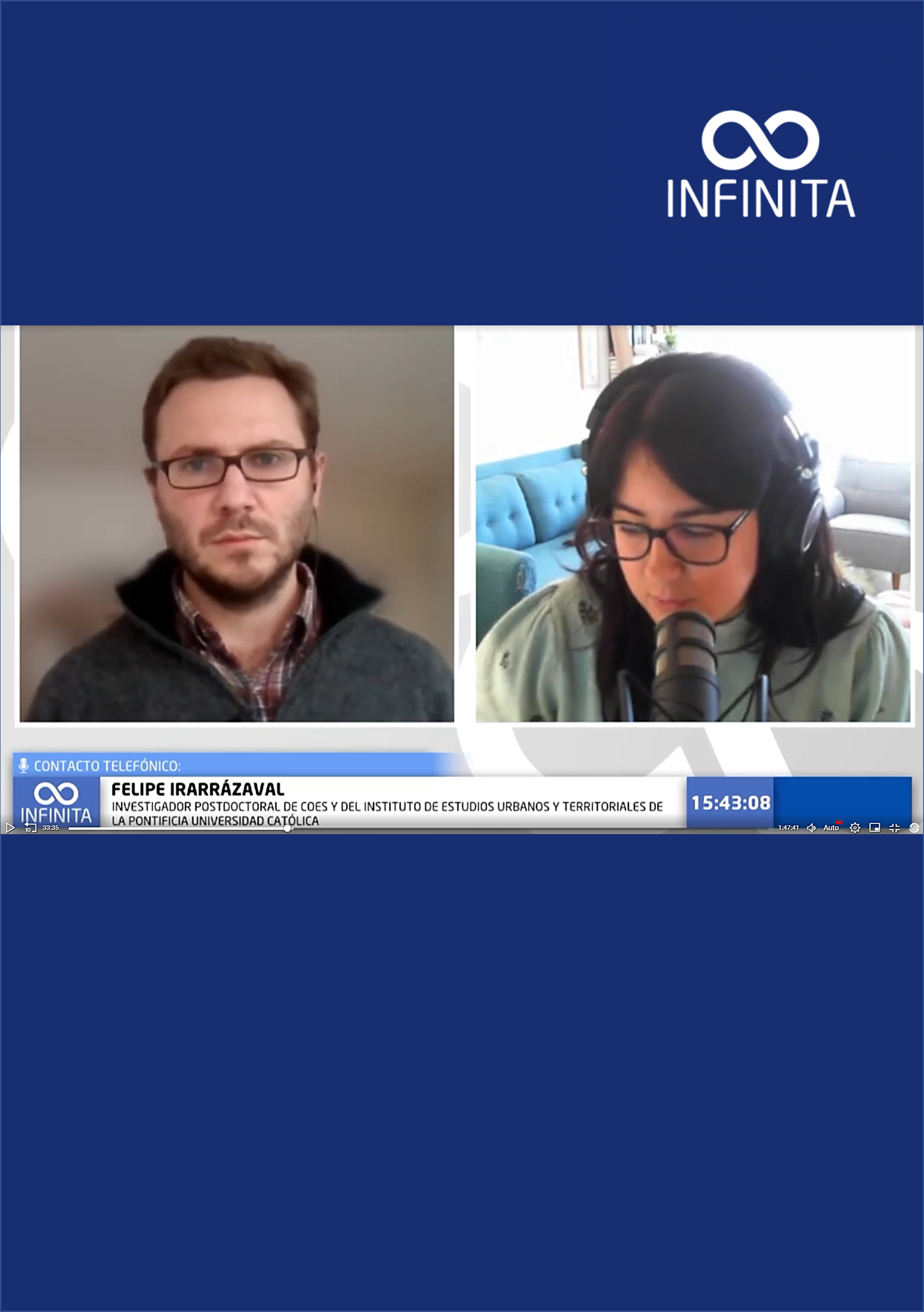 Radio Infinita –Qué impacto han tenido las demandas socio territoriales en nuestra institucionalidad si se analizan desde 2009. Entrevista a Felipe Irarrázaval