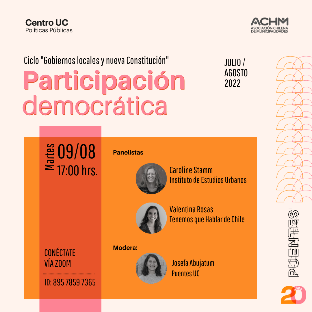Ciclo de conversaciones “Gobiernos locales y nueva Constitución”: Participación democrática