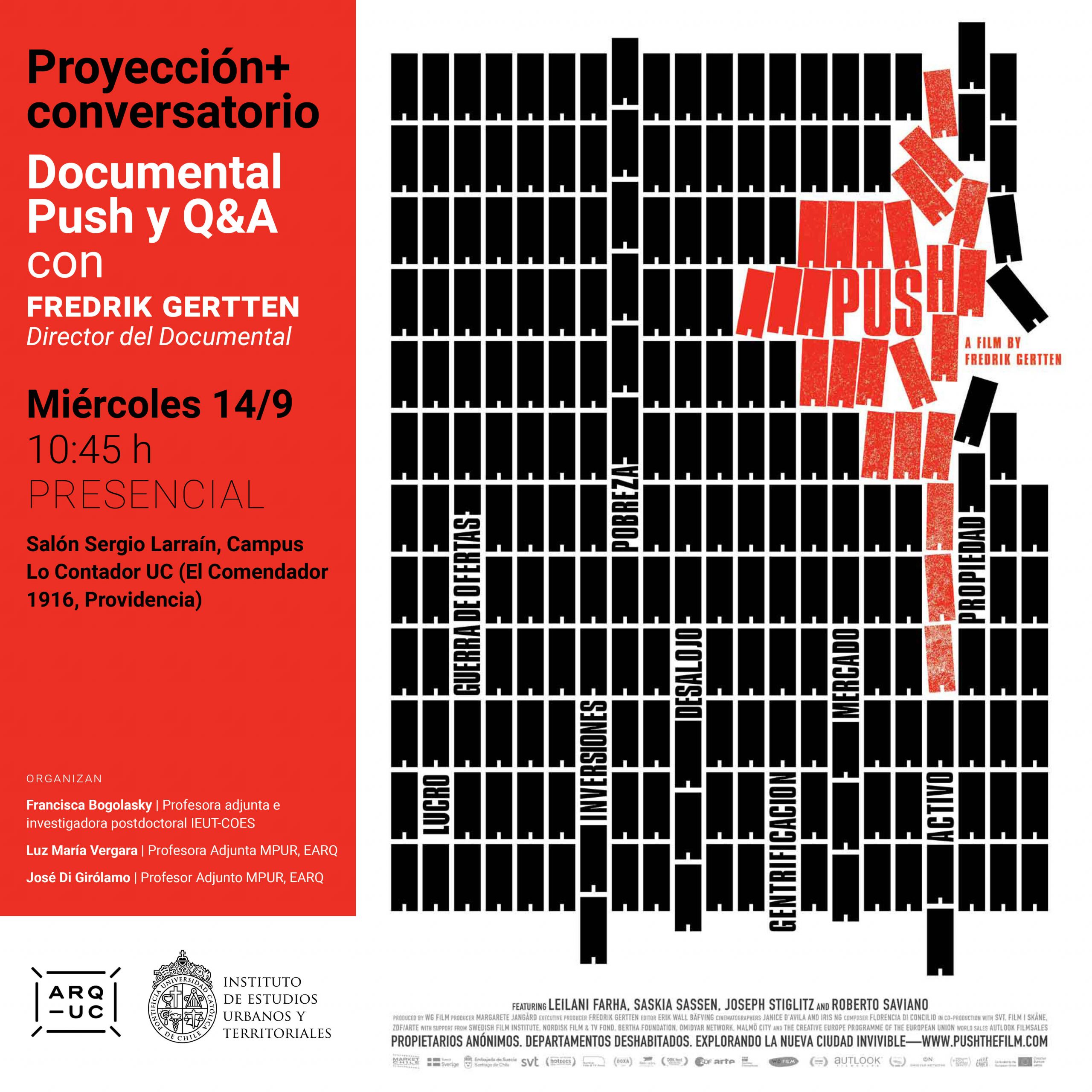 Proyección+conversatorio del Documental PUSH