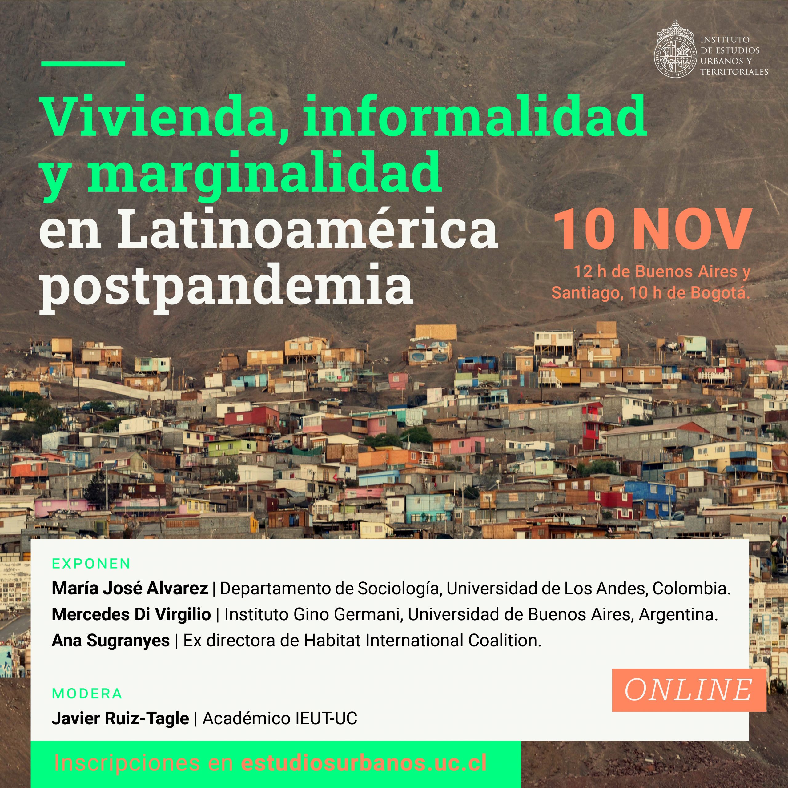 SEMINARIO | Vivienda, informalidad y marginalidad  en Latinoamérica postpandemia