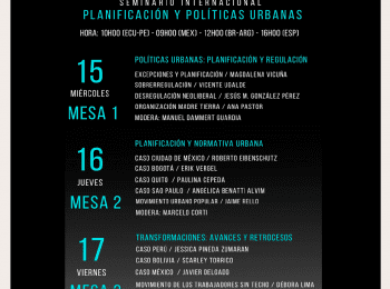 FLACSO Ecuador | Seminario internacional, «Planificación y políticas urbanas»
