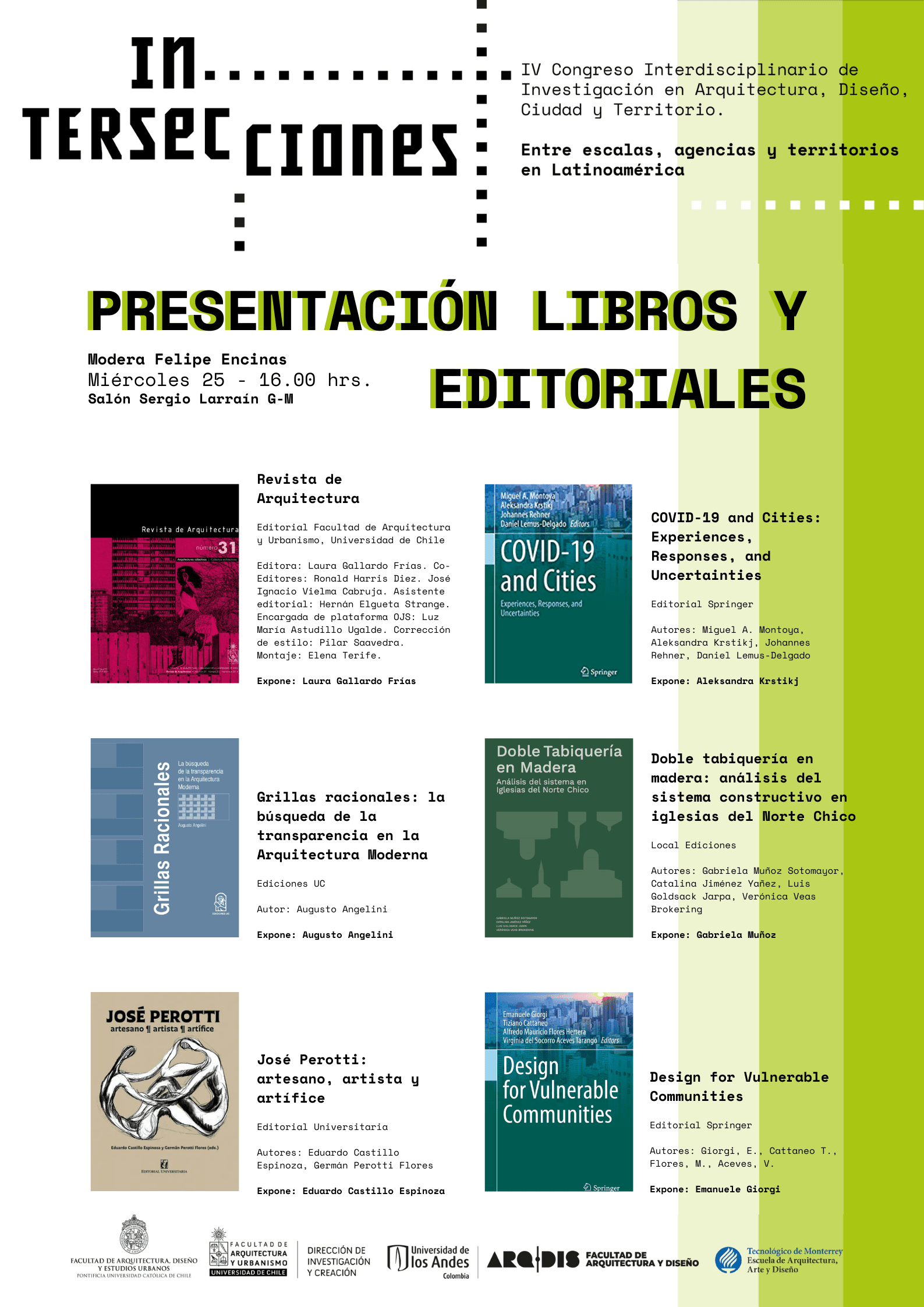 Presentación de libros y editoriales
