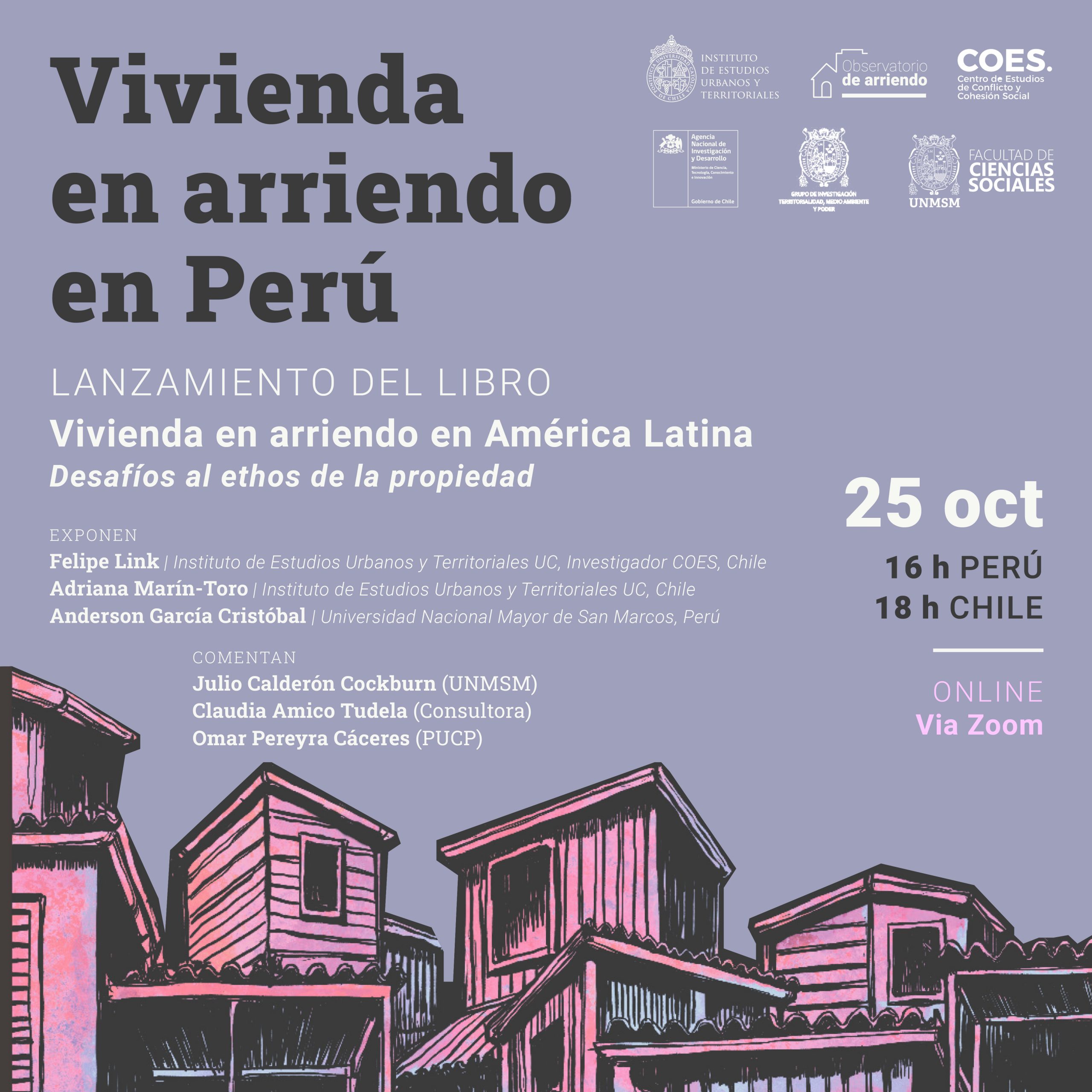 Lanzamiento de Libro en Perú «Vivienda en arriendo en América Latina Desafíos al ethos de la propiedad»