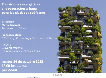 Conversatorio online | «Sostenibilidad urbana:Transiciones energéticas y regeneración urbana para las ciudades del futuro»