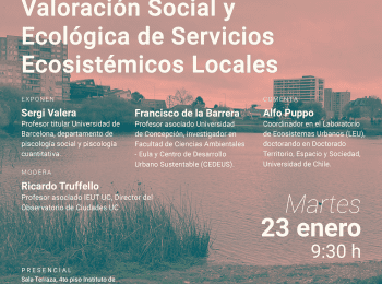 Valoración Social y Ecológica de Servicios Ecosistémicos Locales