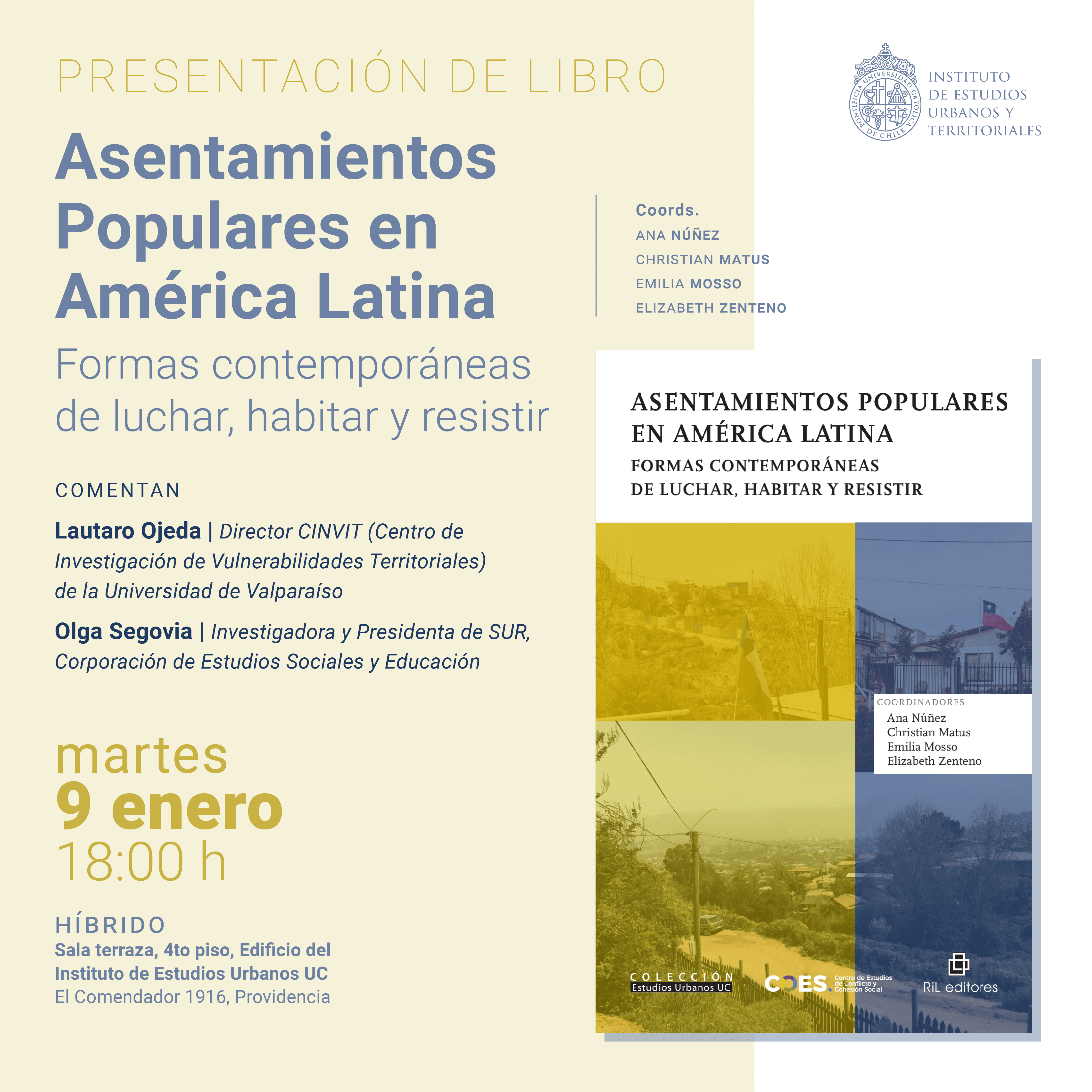 Lanzamiento de libro | “Asentamientos Populares en América Latina. Formas contemporáneas de luchar, habitar y resistir” 