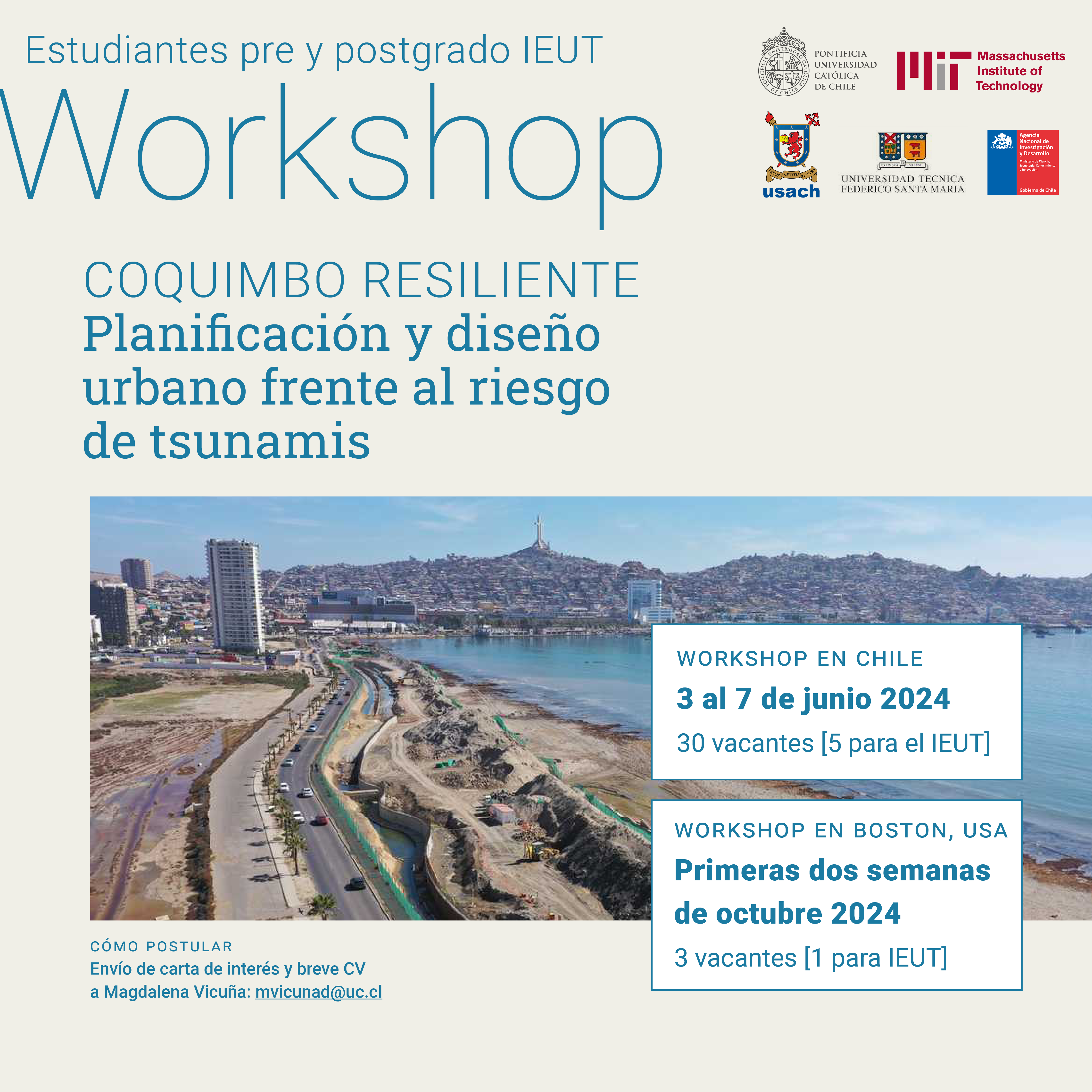 Convocatoria Workshop | Coquimbo resiliente Planificación y diseño urbano frente al riesgo de tsunamis