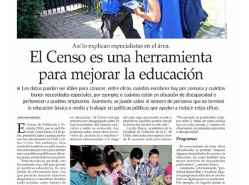 El Mercurio | Profesor Luis Fuentes se refiere a la importancia del Censo como una herramienta para mejorar la educación