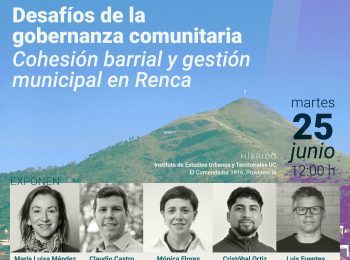 SEMINARIO | Desafíos de la gobernanza comunitaria: cohesión barrial y gestión municipal en Renca 