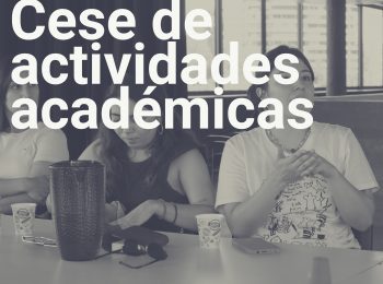 Cese de actividades académicas