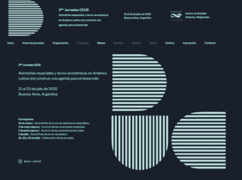 Envío resúmenes 3° Jornada CEUR 2025 | Asimetrías espaciales y tecno-económicas en América Latina: (re) construir una agenda para el desarrollo