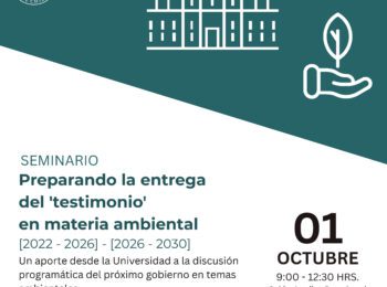Lanzamiento -1 de octubre- “Preparando la entrega del testimonio en materia ambiental 2022-2026”