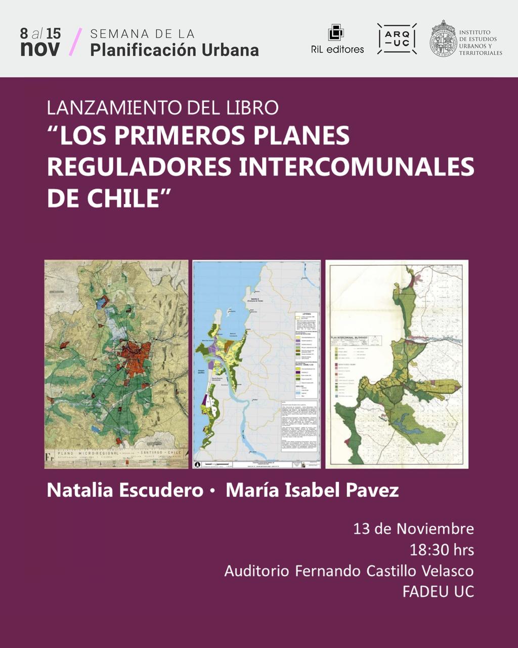 Lanzamiento “Los Primeros Planes Reguladores…” | RiL Editores