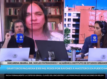 Multas por rayado en mobiliario urbano. Comentarios de Macarena Ibarra en Radio Bío Bío