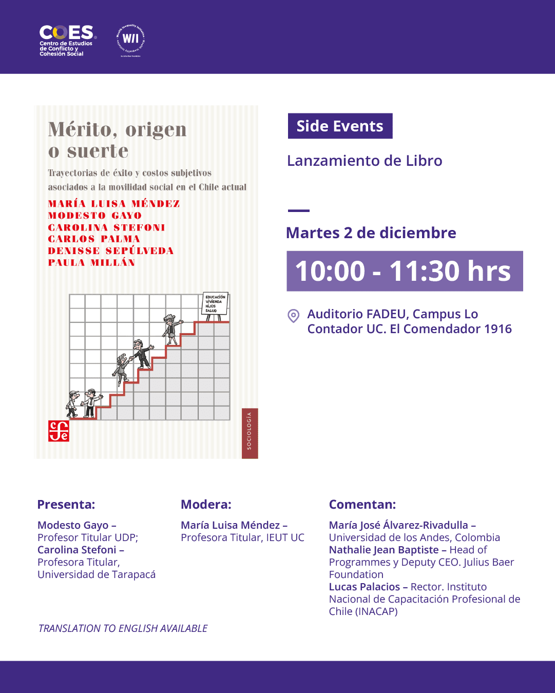 Lanzamiento del libro | Movilidad social en Chile hoy
