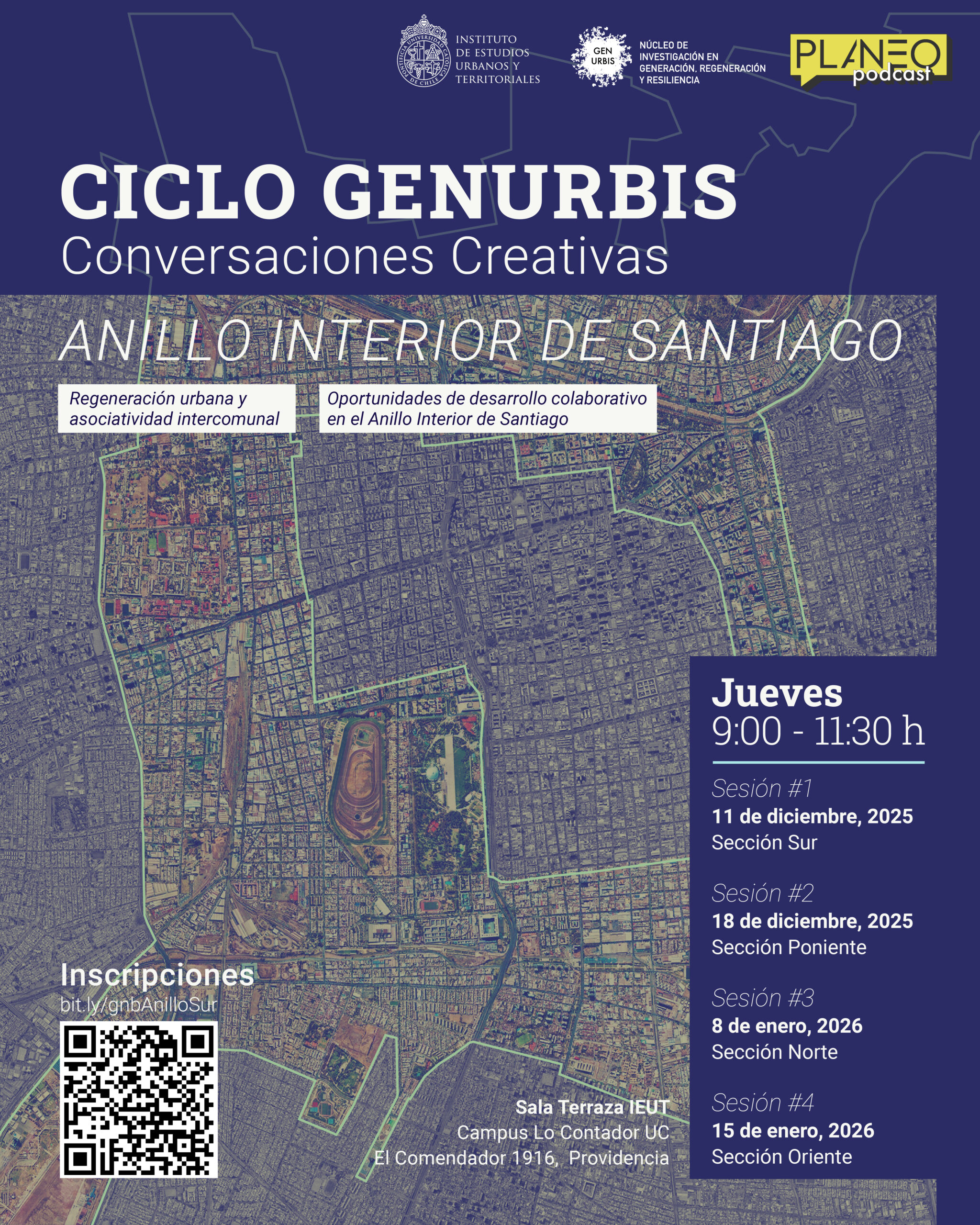 Sesión Ciclo GENURBIS: Conversaciones Creativas en torno al Anillo Interior de Santiago – Sección Sur