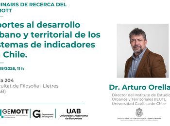 Director Arturo Orellana presentó en el GEMOTT el papel de los sistemas de indicadores en el desarrollo urbano y territorial de Chile
